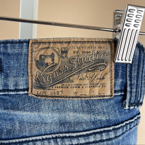 Vigoss Size 26 The Thompson Roll Cigarette Distressed Jeans Grunge Low Rise - Picture 4 of 10